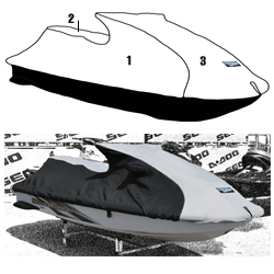 Custom Vented Storage Cover for Yamaha 1998-1999 Wave Runner XLT 760/1998 XL 1200/1999-2004 XL 701
