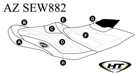 Seat Cover for Sea-Doo RXT-iS/RXT 260/RXT-X 260/Wake Pro 215/RXT-X aS 260