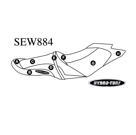 Seat Cover for Sea-Doo GTS 130 / GTI 130 (11-16) / Wake 155 (12-19)