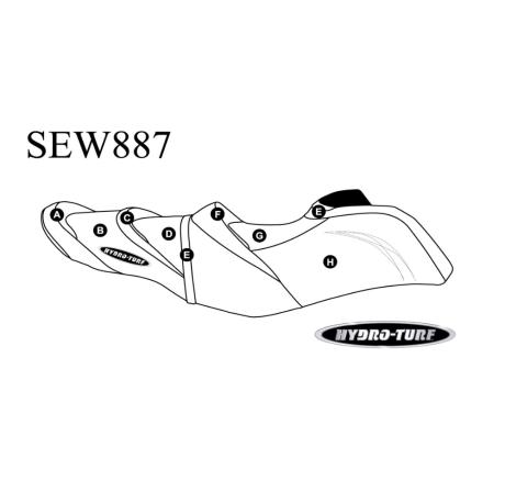 Seat Cover for Sea-Doo GTX Ltd 215, 260  300  GTX  GTX-S 155 (16-17)